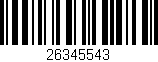 Código de barras (EAN, GTIN, SKU, ISBN): '26345543'