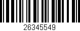 Código de barras (EAN, GTIN, SKU, ISBN): '26345549'