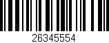 Código de barras (EAN, GTIN, SKU, ISBN): '26345554'