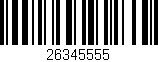 Código de barras (EAN, GTIN, SKU, ISBN): '26345555'