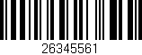 Código de barras (EAN, GTIN, SKU, ISBN): '26345561'