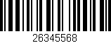 Código de barras (EAN, GTIN, SKU, ISBN): '26345568'