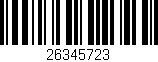 Código de barras (EAN, GTIN, SKU, ISBN): '26345723'