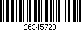 Código de barras (EAN, GTIN, SKU, ISBN): '26345728'