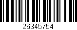 Código de barras (EAN, GTIN, SKU, ISBN): '26345754'