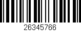 Código de barras (EAN, GTIN, SKU, ISBN): '26345766'