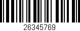 Código de barras (EAN, GTIN, SKU, ISBN): '26345769'