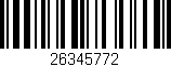 Código de barras (EAN, GTIN, SKU, ISBN): '26345772'