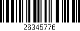 Código de barras (EAN, GTIN, SKU, ISBN): '26345776'