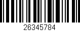 Código de barras (EAN, GTIN, SKU, ISBN): '26345784'