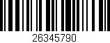Código de barras (EAN, GTIN, SKU, ISBN): '26345790'