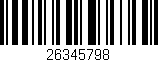 Código de barras (EAN, GTIN, SKU, ISBN): '26345798'