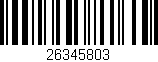 Código de barras (EAN, GTIN, SKU, ISBN): '26345803'