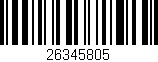 Código de barras (EAN, GTIN, SKU, ISBN): '26345805'