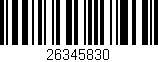 Código de barras (EAN, GTIN, SKU, ISBN): '26345830'