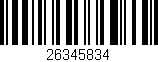 Código de barras (EAN, GTIN, SKU, ISBN): '26345834'