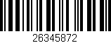 Código de barras (EAN, GTIN, SKU, ISBN): '26345872'
