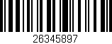 Código de barras (EAN, GTIN, SKU, ISBN): '26345897'