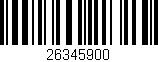 Código de barras (EAN, GTIN, SKU, ISBN): '26345900'