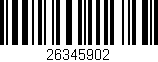 Código de barras (EAN, GTIN, SKU, ISBN): '26345902'