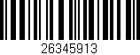 Código de barras (EAN, GTIN, SKU, ISBN): '26345913'