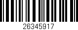 Código de barras (EAN, GTIN, SKU, ISBN): '26345917'