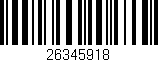 Código de barras (EAN, GTIN, SKU, ISBN): '26345918'