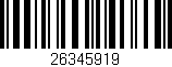 Código de barras (EAN, GTIN, SKU, ISBN): '26345919'