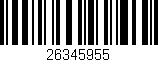 Código de barras (EAN, GTIN, SKU, ISBN): '26345955'