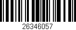 Código de barras (EAN, GTIN, SKU, ISBN): '26346057'