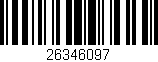 Código de barras (EAN, GTIN, SKU, ISBN): '26346097'
