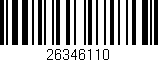 Código de barras (EAN, GTIN, SKU, ISBN): '26346110'