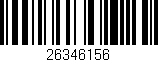 Código de barras (EAN, GTIN, SKU, ISBN): '26346156'