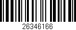 Código de barras (EAN, GTIN, SKU, ISBN): '26346166'