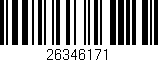Código de barras (EAN, GTIN, SKU, ISBN): '26346171'