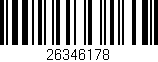 Código de barras (EAN, GTIN, SKU, ISBN): '26346178'
