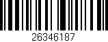 Código de barras (EAN, GTIN, SKU, ISBN): '26346187'