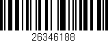 Código de barras (EAN, GTIN, SKU, ISBN): '26346188'