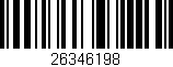 Código de barras (EAN, GTIN, SKU, ISBN): '26346198'