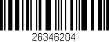 Código de barras (EAN, GTIN, SKU, ISBN): '26346204'