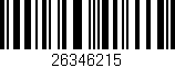 Código de barras (EAN, GTIN, SKU, ISBN): '26346215'