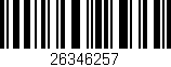 Código de barras (EAN, GTIN, SKU, ISBN): '26346257'