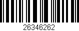Código de barras (EAN, GTIN, SKU, ISBN): '26346262'