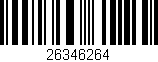 Código de barras (EAN, GTIN, SKU, ISBN): '26346264'