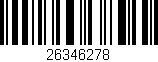 Código de barras (EAN, GTIN, SKU, ISBN): '26346278'