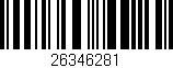 Código de barras (EAN, GTIN, SKU, ISBN): '26346281'