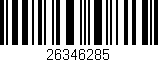 Código de barras (EAN, GTIN, SKU, ISBN): '26346285'