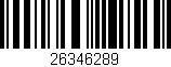 Código de barras (EAN, GTIN, SKU, ISBN): '26346289'