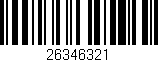 Código de barras (EAN, GTIN, SKU, ISBN): '26346321'