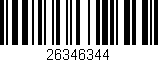 Código de barras (EAN, GTIN, SKU, ISBN): '26346344'